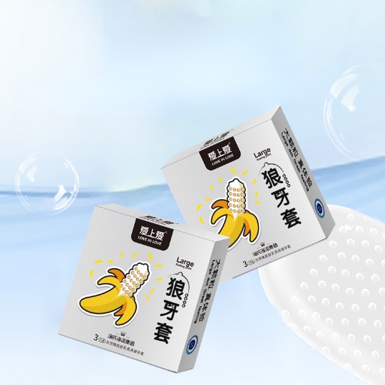 bao cao su chuối gai to - hộp 3 cái.