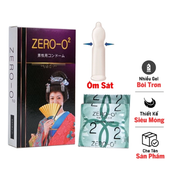 Bao cao su Zero O2 hộp 12 cái - size 49mm