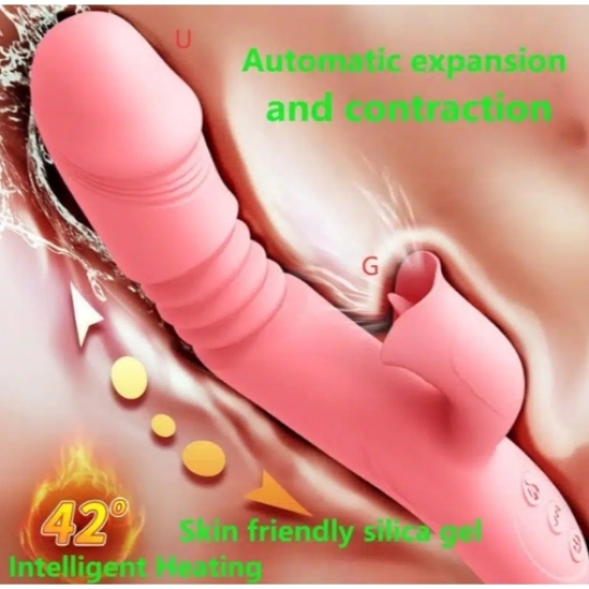 Dương vật rung thụt phát nhiệt có lưỡi liếm Jiuai