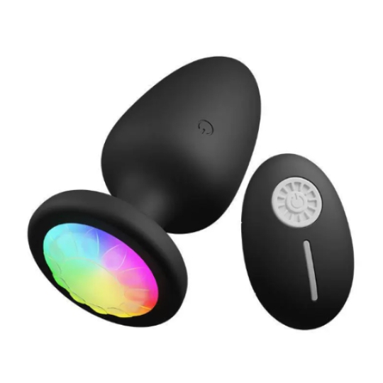 Phích cắm hậu môn phát sáng, điều khiển từ xa