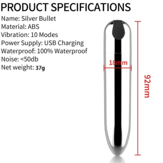 Trứng rung mini viên đạn inox cao cấp