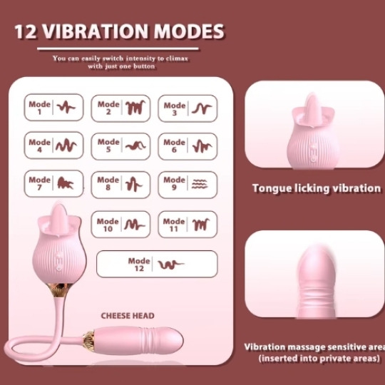 Lưỡi rung liếm thụt cao cấp đa năng