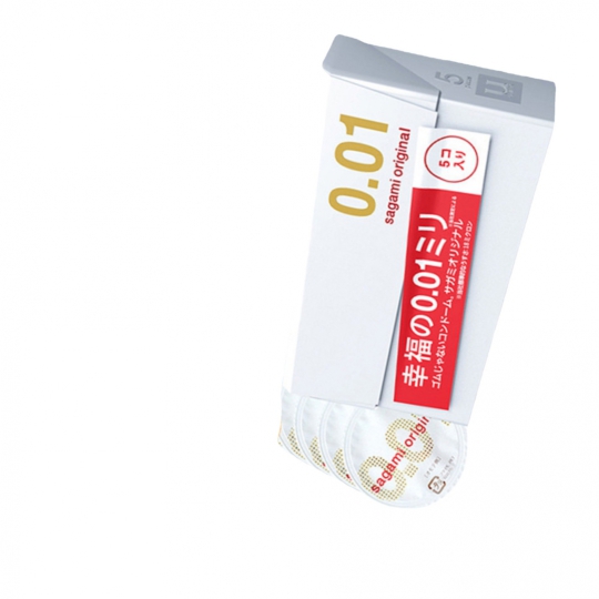 Bao cao su Sagami 0.01 hộp 5 cái - siêu mỏng