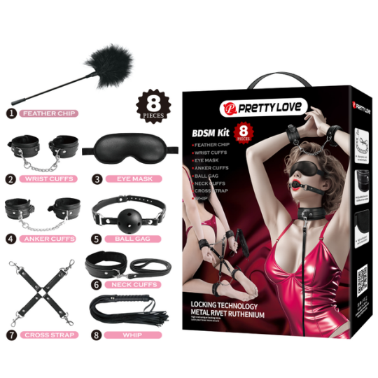 Pretty Love BDSM Kit bộ 8 món