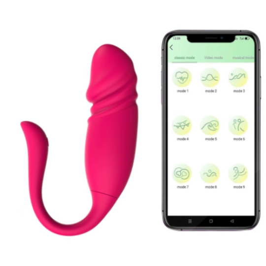 Trứng rung mô phỏng đầu dương vật điều khiển qua app điện thoại