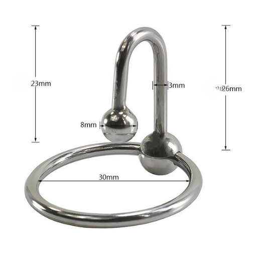 vòng đeo dương vật đâm niệu đạo - inox 304 